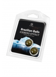 Набор из 2 шариков с массажным маслом Brazilian Balls с ледяным эффектом - Secret Play - купить с доставкой в Раменском