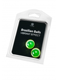 Набор из 2 шариков с массажным маслом Brazilian Balls с эффектом вибрации - Secret Play - купить с доставкой в Раменском