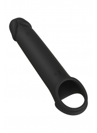 Черная насадка-удлинитель с вибрацией Vibrating Extender With Remote - Dream Toys - в Раменском купить с доставкой