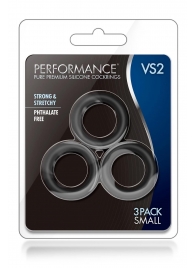 Набор из 3 черных эрекционных колец Black Small Penis Rings - Blush Novelties - в Раменском купить с доставкой