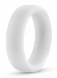 Белое люминесцентное эрекционное кольцо Silicone Glo Cock Ring - Blush Novelties - в Раменском купить с доставкой