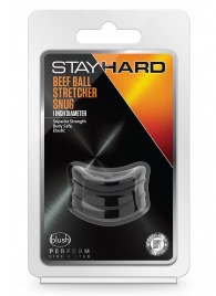 Черное эрекционное кольцо на мошонку Beef Ball Stretcher Snug - Blush Novelties - в Раменском купить с доставкой