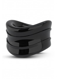 Черное эрекционное кольцо на мошонку Beef Ball Stretcher Snug - Blush Novelties - в Раменском купить с доставкой