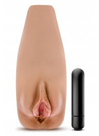 Маструбатор-вагина с вибрацией Soft   Wet Renata Realistic Tan Masturbator - Blush Novelties - в Раменском купить с доставкой