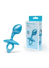 Голубая анальная пробка для массажа простаты Bulb Silicone Prostate Plug - 10,7 см. - b-Vibe - в Раменском купить с доставкой