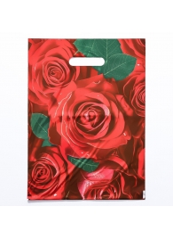 Пакет с цветочным принтом и вырубной ручкой (30х40 см) - Сима-Ленд - купить с доставкой в Раменском