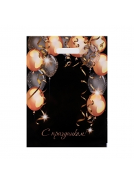 Пакет с вырубной ручкой и принтом в виде шариков (30х40 см) - Сима-Ленд - купить с доставкой в Раменском