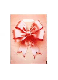 Пакет с принтом в виде банта с вырубной ручкой (30х40 см) - Сима-Ленд - купить с доставкой в Раменском
