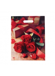 Пакет с принтом в виде роз (31х40 см) - Сима-Ленд - купить с доставкой в Раменском