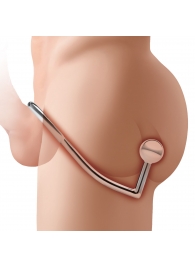Кольцо на пенис с анальным стимулятором Stainless Steel Anal Hook   Cock Ring - BlueLine - в Раменском купить с доставкой