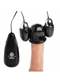 Черная стимулирующая насадка для головки полового члена Multi Speed Vibrating Penis Head Teaser - XR Brands - в Раменском купить с доставкой