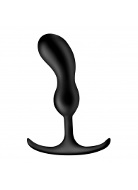 Черный массажер простаты с утяжелителями Premium Silicone Weighted Prostate Plug Medium - 16,3 см. - XR Brands - в Раменском купить с доставкой
