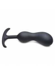 Черный массажер простаты с утяжелителями Premium Silicone Weighted Prostate Plug Large - 18,8 см. - XR Brands - в Раменском купить с доставкой