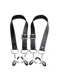 Ремни с зажимами для половых губ Spread Labia Spreader Straps with Clamps - XR Brands - купить с доставкой в Раменском