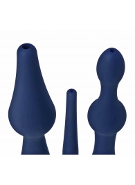 Набор из 3 универсальных насадок для анального душа Universal 3 Piece Silicone Enema Attachment Set - XR Brands - купить с доставкой в Раменском