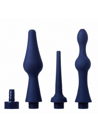 Набор из 3 универсальных насадок для анального душа Universal 3 Piece Silicone Enema Attachment Set - XR Brands - купить с доставкой в Раменском