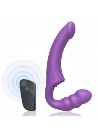 Фиолетовый безремневой страпон Straples Strap-On Dildo - Erokay - купить с доставкой в Раменском
