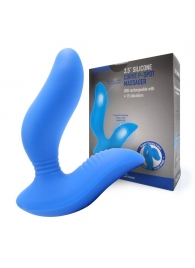 Синий вибромассажер простаты 3,5’’ Curve P-spot Massager - 12 см. - Erokay - в Раменском купить с доставкой
