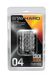 Прозрачная насадка с бороздками STAY HARD COCK SLEEVE 04 CLEAR - Blush Novelties - в Раменском купить с доставкой