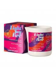 Массажная свеча Light My Fire с ароматом моной - 80 мл. - Love to Love - купить с доставкой в Раменском