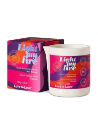 Массажная свеча Light My Fire Coconut с ароматом кокоса - 65 гр. - Love to Love - купить с доставкой в Раменском