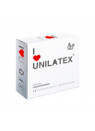 Ультратонкие презервативы Unilatex Ultra Thin - 3 шт. - Unilatex - купить с доставкой в Раменском