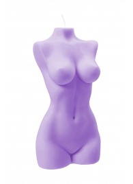 Фиолетовая интерьерная свеча в форме женского торса - 850 гр. - Pecado - купить с доставкой в Раменском