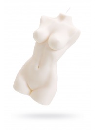 Белая интерьерная свеча в форме женского торса - 850 гр. - Pecado - купить с доставкой в Раменском