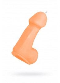 Оранжевая свеча в форме пениса - 47 гр. - Pecado - купить с доставкой в Раменском