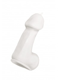 Белая свеча в форме пениса - 47 гр. - Pecado - купить с доставкой в Раменском