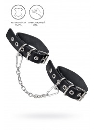 Черные оковы из одного ремешка с люверсами - Pecado - купить с доставкой в Раменском