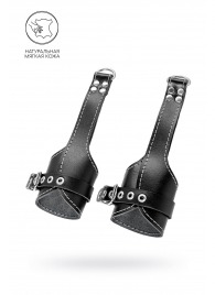 Черные подвесы с белой строчкой - Pecado - купить с доставкой в Раменском