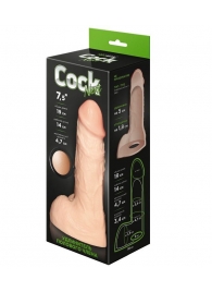 Телесный фаллоудлинитель с мошонкой Cock Next - 19 см. - LOVETOY (А-Полимер) - в Раменском купить с доставкой