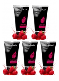 Набор из 5 съедобных лубрикантов JUJU со вкусом малины - JuJu - купить с доставкой в Раменском