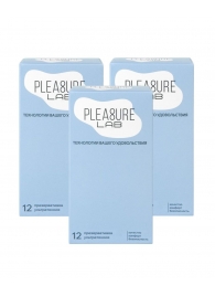 Набор из 3 упаковок ультратонких презервативов Pleasure Lab (по 12 шт.) - Pleasure Lab - купить с доставкой в Раменском