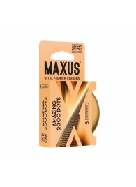 Точечные презервативы MAXUS 2000 Amazing Dots с железным кейсом - 3 шт. - Maxus - купить с доставкой в Раменском