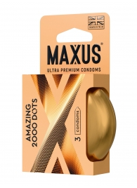 Точечные презервативы MAXUS 2000 Amazing Dots с железным кейсом - 3 шт. - Maxus - купить с доставкой в Раменском
