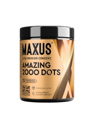 Точечные презервативы MAXUS 2000 Amazing Dots с железным кейсом - 15 шт. - Maxus - купить с доставкой в Раменском