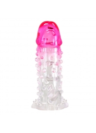 Прозрачно-розовая насадка на пенис Wilford - 13,5 см. - Baile - в Раменском купить с доставкой