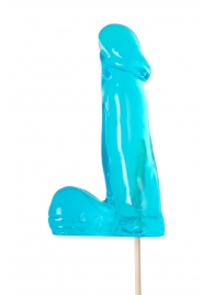 Голубой леденец в форме члена со вкусом блю кюрасао - 173 гр. - Sosuчki - купить с доставкой в Раменском