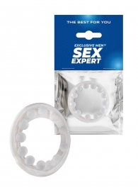 Эрекционное кольцо со стимулирующими шариками на поверхности - Sex Expert - в Раменском купить с доставкой