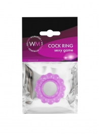 Лиловое эрекционное кольцо с 2 рядами стимулирующих шариков - Erowoman-Eroman - в Раменском купить с доставкой