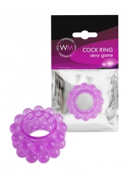 Лиловое эрекционное кольцо с 2 рядами стимулирующих шариков - Erowoman-Eroman - в Раменском купить с доставкой