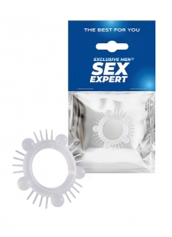 Эластичное эрекционное кольцо с шишечками и шипами - Sex Expert - в Раменском купить с доставкой