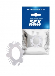 Эластичное эрекционное кольцо с шипиками и шариками - Sex Expert - в Раменском купить с доставкой