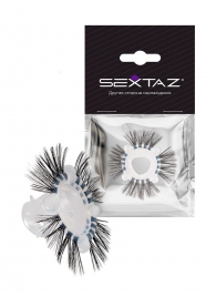 Эластичное эрекционное кольцо с черными «ресничками» - Sextaz - в Раменском купить с доставкой