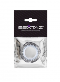 Эластичное эрекционное колечко с черными «ресничками» - Sextaz - в Раменском купить с доставкой