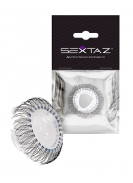 Эластичное эрекционное кольцо с длинными черными «ресничками» - Sextaz - в Раменском купить с доставкой