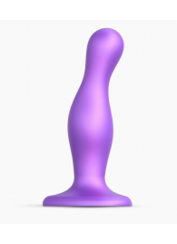 Фиолетовая насадка Strap-On-Me Dildo Plug Curvy size M - Strap-on-me - купить с доставкой в Раменском