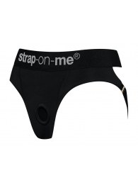Черные трусики для насадок Heroine Lingerie Harness - size XL - Strap-on-me - купить с доставкой в Раменском